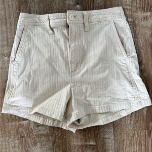 Madewell Cream High Rise Shorts